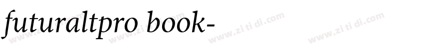 futuraltpro book字体转换